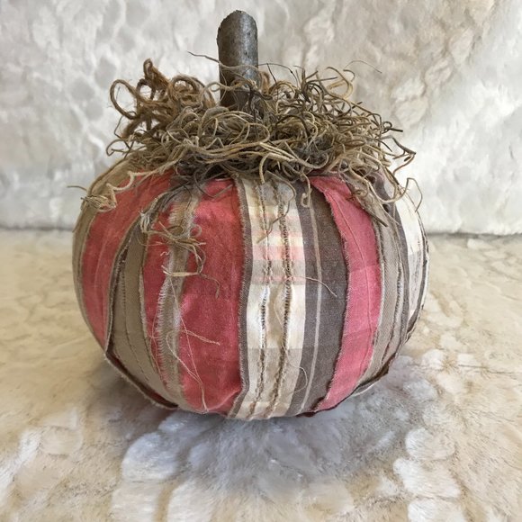 Handmade Rustic plaid Country Farmhouse Pumpkin - Picture 3 of 4
